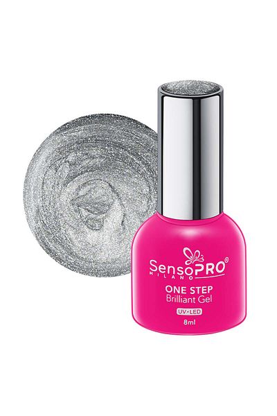 SensoPRO Milano Oja semipermanentă Brilliant într-un singur pas, 8 ml, Silver Time #75