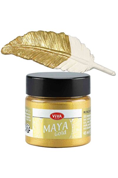 Viva Decor Vopsea acrilică metalică lucioasă Maya-Gold VIVA DECOR, 45ml Galbe...