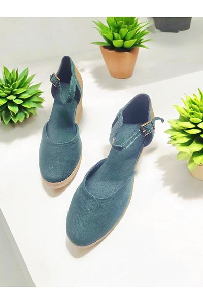 GokceKundura06 Women's Platform Linen Shoes Sandals