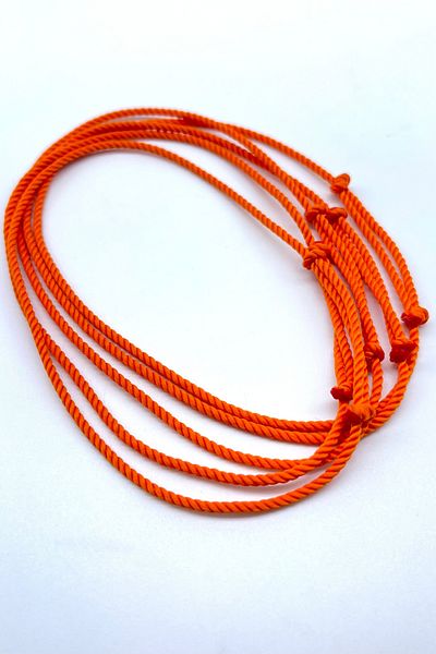 Concept HuBuTU 5 Pieces Orange Orange Color Twisted Rope Simple and Stylish Anklet Set