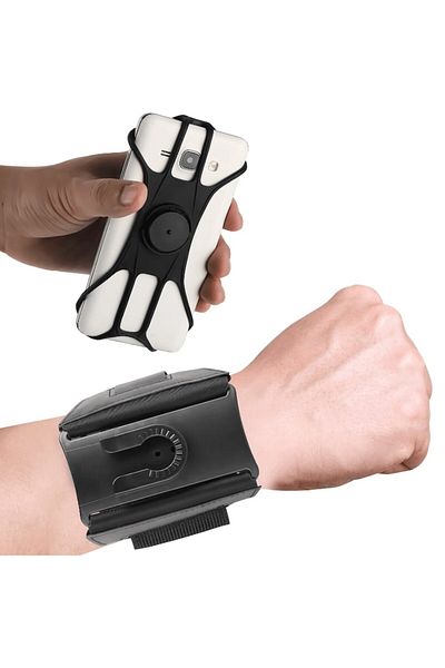 İdeas4comfort WristBlack Running armband phone case, with wrist strap, for