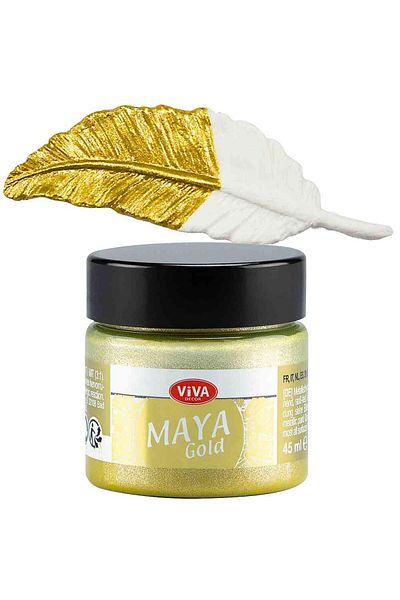 Viva Decor Maya-Gold VIVA DECOR glossy acrylic metallic paint, 45ml Silver yellow