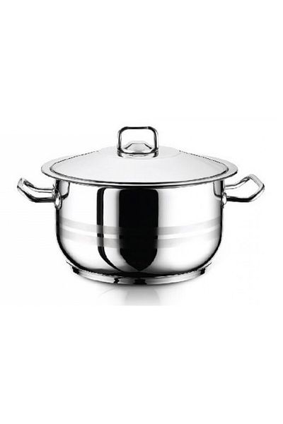 Hascevher Hascevher Perfect Gastro stainless steel pot 24x14cm 6 liters induction