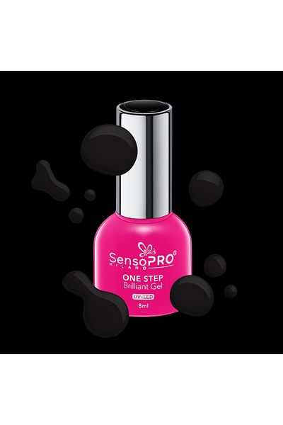 SensoPRO Milano Oja semipermanentă Brilliant într-un singur pas, 8 ml, Black Diamond #02