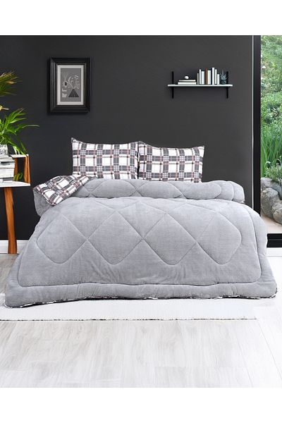 Arma Concept Welsoft Double Double Sided Luxury Quilt Patterned 195X215 & Pillow Case