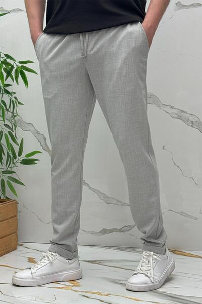 WAFRA Men's Slim Fit Linen Trousers Premium Quality Slim Fit