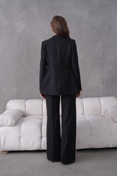 nodilife Stone Embroidered Women's Suit Black