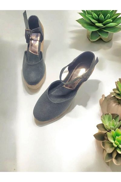 GokceKundura06 Women's Platform Linen Shoes Sandals