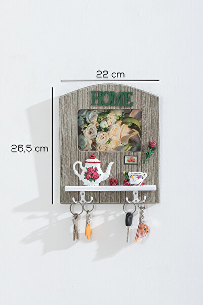 Porsima 2070 Duvara Montajlı Dekoratif Anahtarlık Dolabı - Anahtar Askılığı Saklama Kabini 22X26,5cm