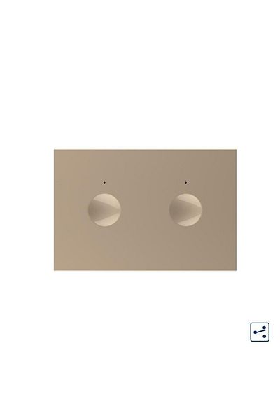 Livolo Double switch module ladder head / cross head with touch Livolo Italian standard, New series (Gold)