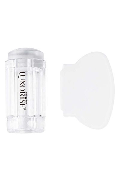 LUXORISE Ștampilă de unghii din silicon cu racletă, transparentă LUXORISE