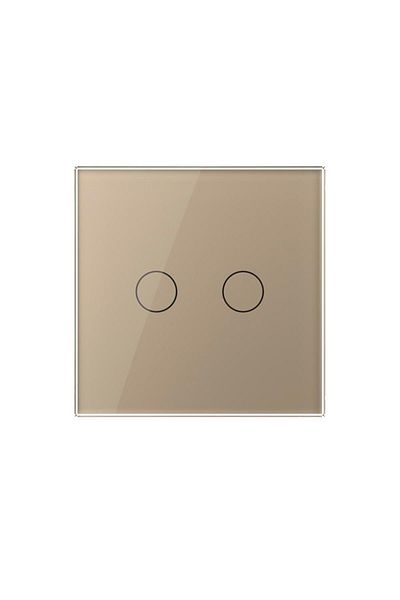 Livolo Livolo double wireless touch switch made of glass (Gold)