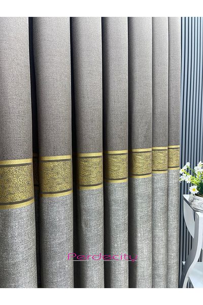PERDECITY Sun Gold Tape Mink Board Background Curtain 1X3 Tight Pile [Single Wing] Suitable for Any Room