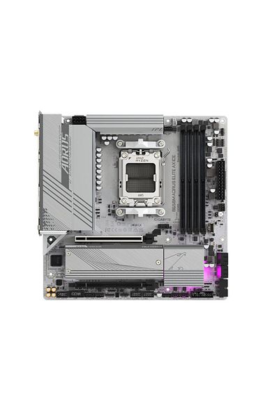 Gigabyte Placa de baza GIGABYTE B650M AORUS ELITE AX ICE, AM5, AMD B650, mATX