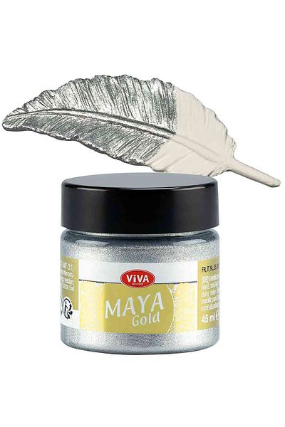 Viva Decor Maya-Gold VIVA DECOR glossy acrylic metallic paint, 45ml Silver