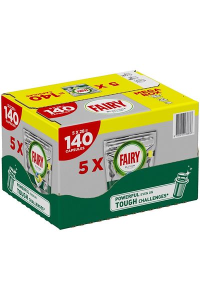 Fairy Capsule Platinum Lemon pentru mașina de spălat vase, 140 buc.