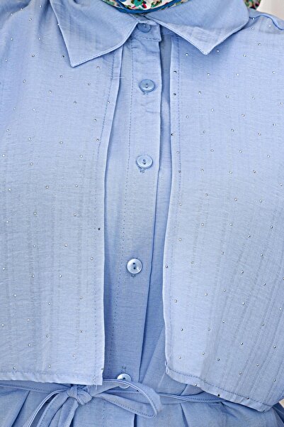 Sevitli Tunica Allerli Stone cu șireturi în talie - albastru bebeluș