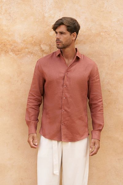 BOHEMAİ Ανδρικό πουκάμισο Ottavia Cinnamon Oversize