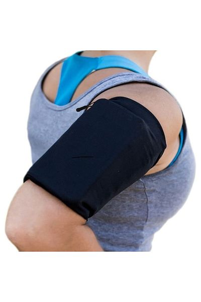 İdeas4comfort Phone Armband for Arm/Wrist Running, Gym, Walking, Yoga, Jogging - Size S, Black