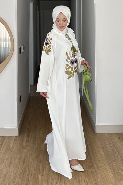 Saklı Butik Dream Embroidery Tassel Long Sleeve Dress Sk-8531