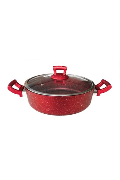 Hascevher Hascevher Pot 26x7.5cm 3.9l GRANITE-RED