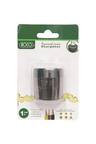 Roco Pocket Sharpener – 2 Holes, Black