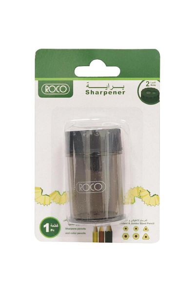 Roco 2-Hole Pocket Pencil Sharpener – Black