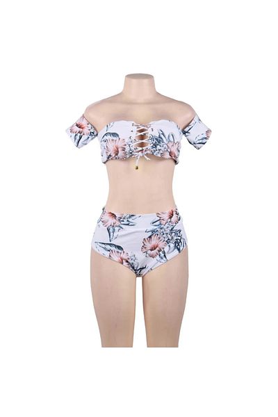 Lingerie Eross swimsuit Summer Flowers S White