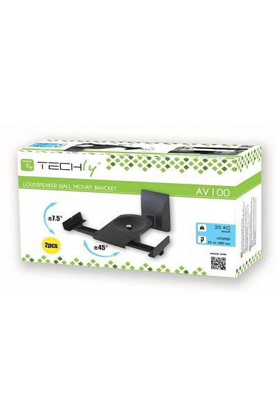 Techly Wall mount for speakers, adjustable, TECHLY ICA-SP SS201 (Black)