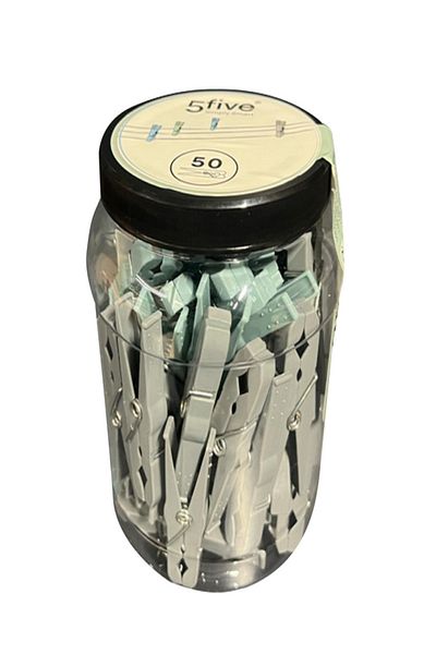 Five Simply Smart 50-Piece High-Quality Polypropylene Clothes Pin