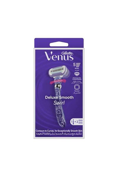 Gillette Venus Deluxe Smooth Swirl Razor 5 Blades + 2 Refills