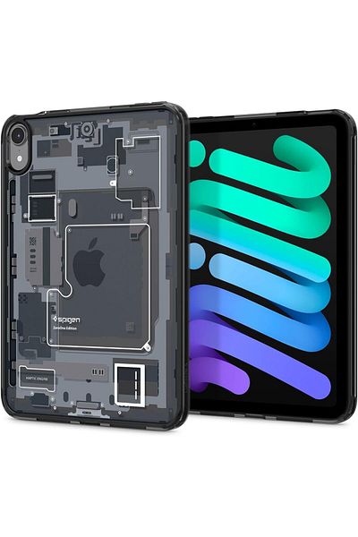 Spigen Ultra Hybrid for iPad Mini 7 case cover (2024) / iPad Mini 6 (2021) 8.3 inch - Zero One Black
