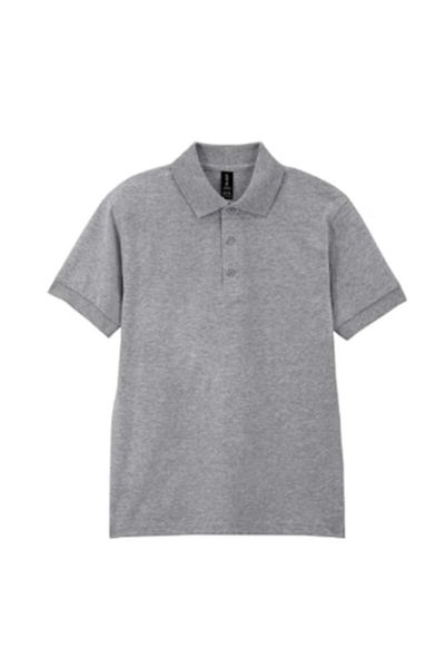 OEM Tricou polo bărbătesc cu mânecă scurtă, bumbac, gri, mărimea M