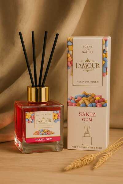 J'AMOUR Sakız Kokulu Çubuklu Oda Kokusu – 100 ml Tatlı ve Enerjik Koku