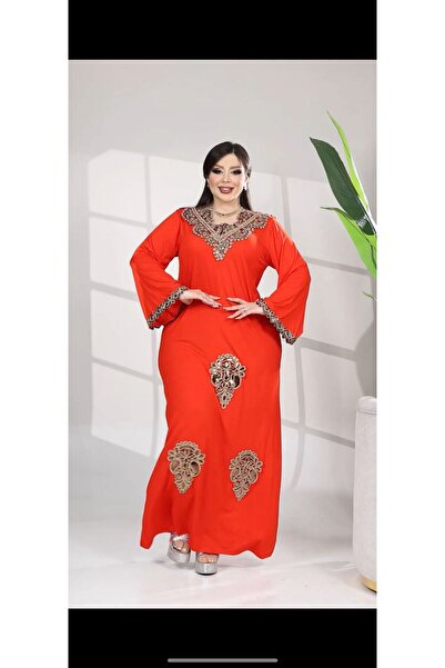 Kaptins Women's Long Dress with Lace Detail