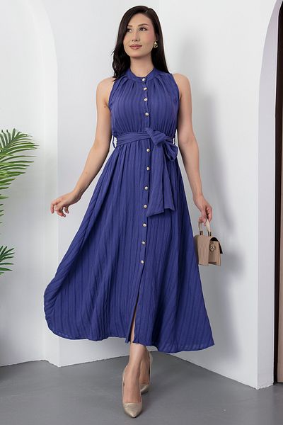 PULLIMM Judge Collar Full Button Dress Ny4589