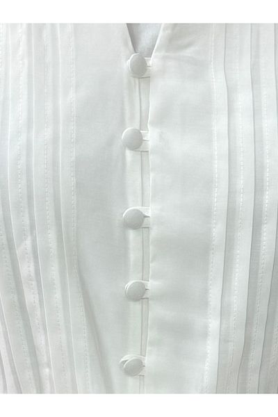 MİHRA STORE Orelira Rib Stitch Detailed Shirt-Eu2959 White