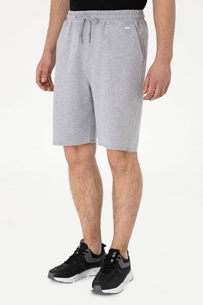 U.S. Polo Assn. Men's Gray Melange Knitted Shorts 50307289-Vr086