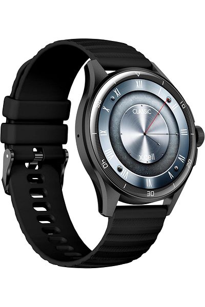 X.Cell Xcell Classic6 Smartwatch, 1.43" AMOLED, BT Calling, 2 Straps, HR/BP/SpO₂, IP68 – Black Strap
