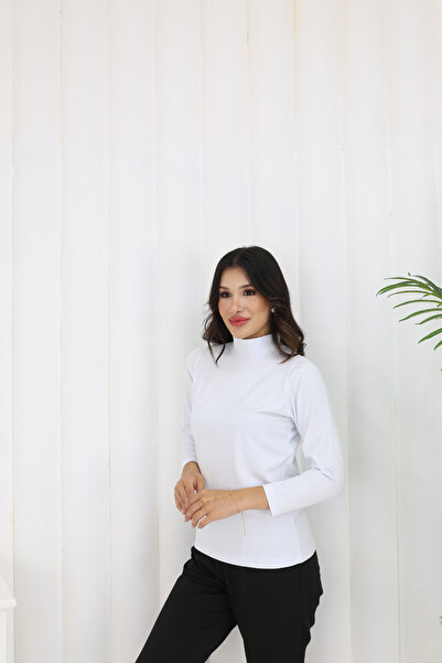 MODA AKGÜN ΜΑΚΡΥΜΑΝΙΚΟ ΒΑΜΒΑΚΙΕΡΟ ΕΝΔΥΜΑΤΟ ΜΕ ΛΟΥΡΙΑ ΚΑΙ ΛΟΥΡΙΑ ΣΤΟ ΜΕΣΑΙΟ