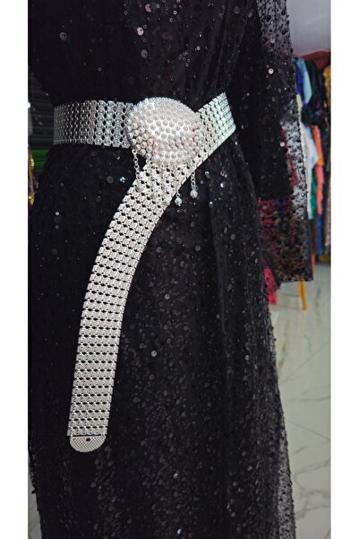 Stor GÜMÜŞ RENK PRES KEMER