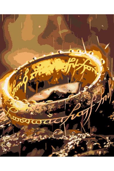 wombhobby tek yüzük yüzüklerin efendisi Sayılarla Boyama Seti 40x50 Çerçeveli...