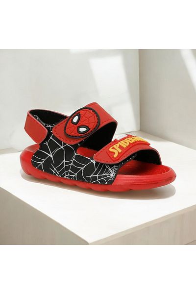 JOJO KIDS Boy's Spiderman Velcro Sandals, Suitable for Daily and Water Use, Non-Slip Sole