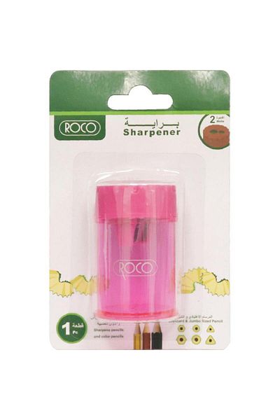 Roco 2-Hole Pocket Pencil Sharpener – Pink