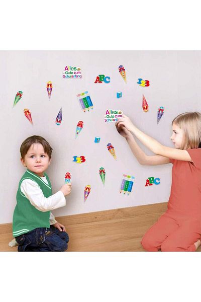 HOWAF birthday set, latex/paper, multicolor, 59 pieces