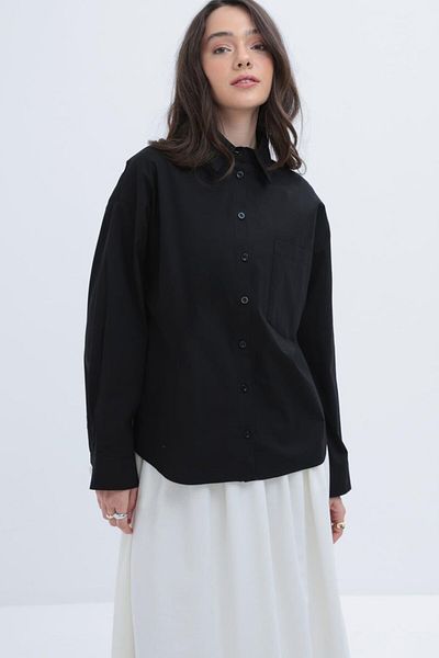 ALLDAY Πουκάμισο Lycra Poplin με μαύρη τσέπη