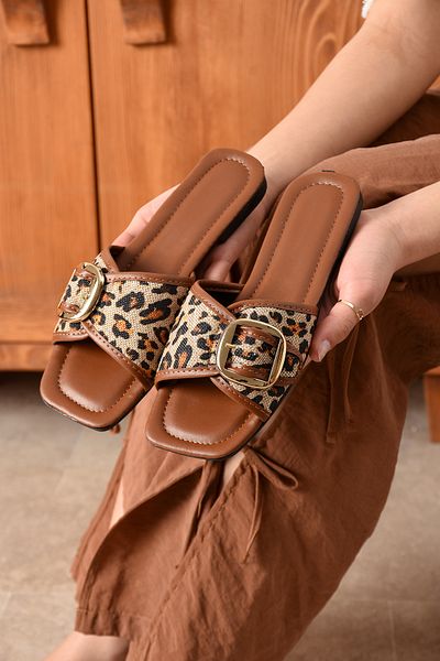 eformoda by emre yılmaz Women's Buckle Slippers Casual Stylish Straw Comfortable Soft Bundle Guest Sea Home Beach Sl01