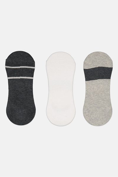 Tapout Men 3 Pairs Solid Ankle Socks, Multicolor