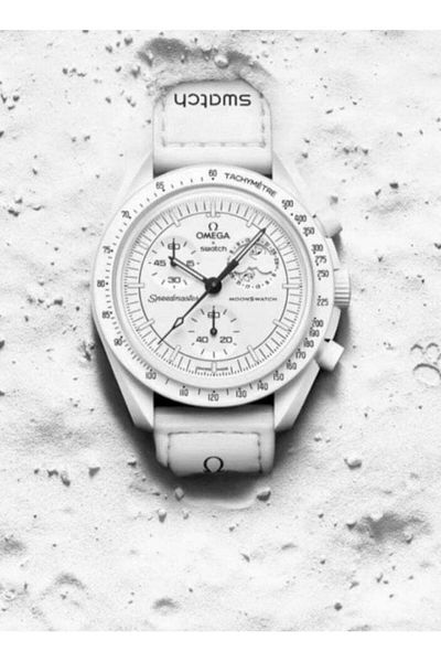Omega ساعة اوميقا سواتش وايت مميزة مع الملحقات
