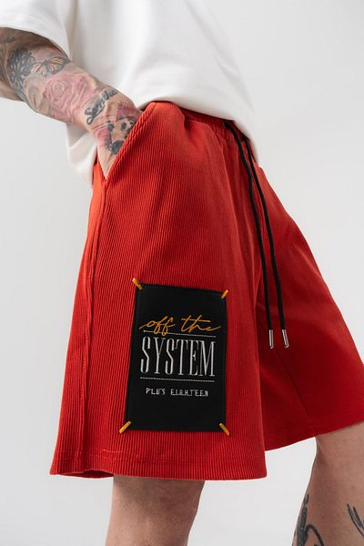 go gang own Σορτς μεγάλου μεγέθους με κέντημα System Patch